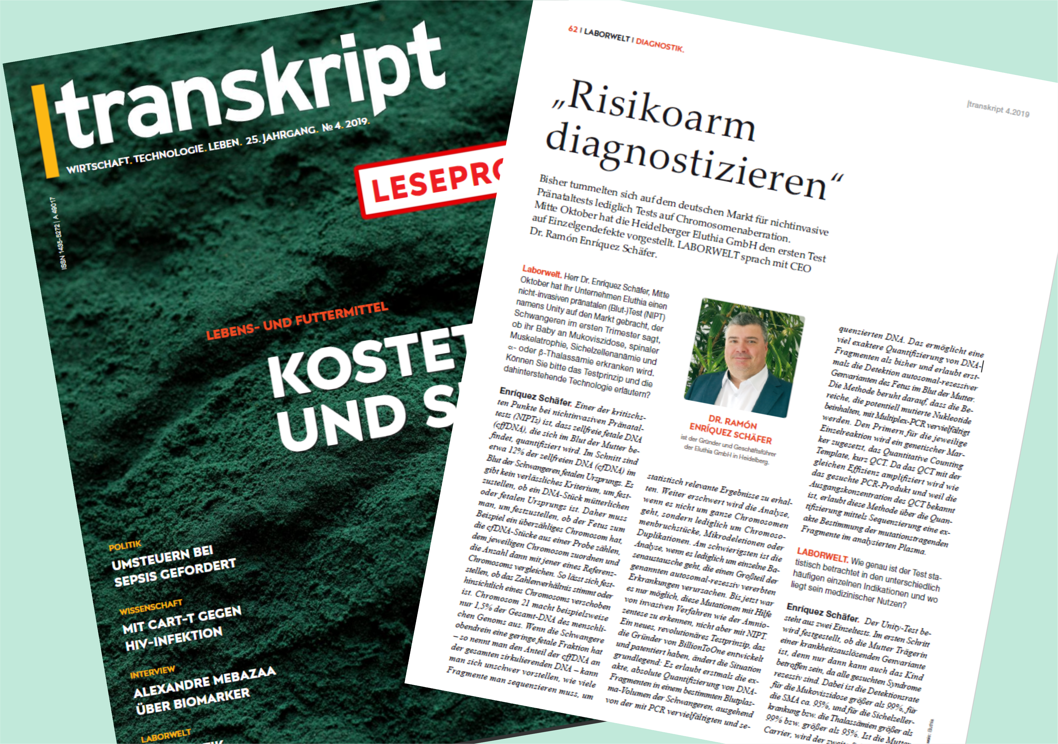 transkript Laborwelt interviewt Eluthia Gründer zum UNITY Test